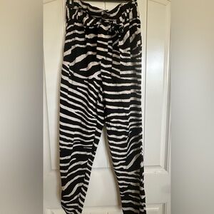 H&M Zebra Print High Waist Casual Pants- Size 6